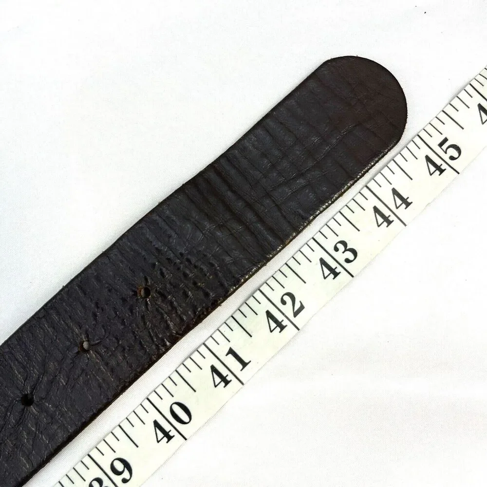 Wrangler Mens Leather Belt 36 Frame Style‎ Buckle Brown Heavy Duty 32-41